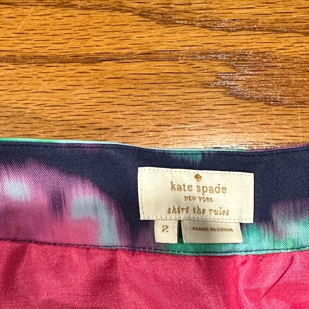 *KATE SPADE* Multicolor Barry Abstract Pencil Skirt Size 2 - Picture 11 of 11